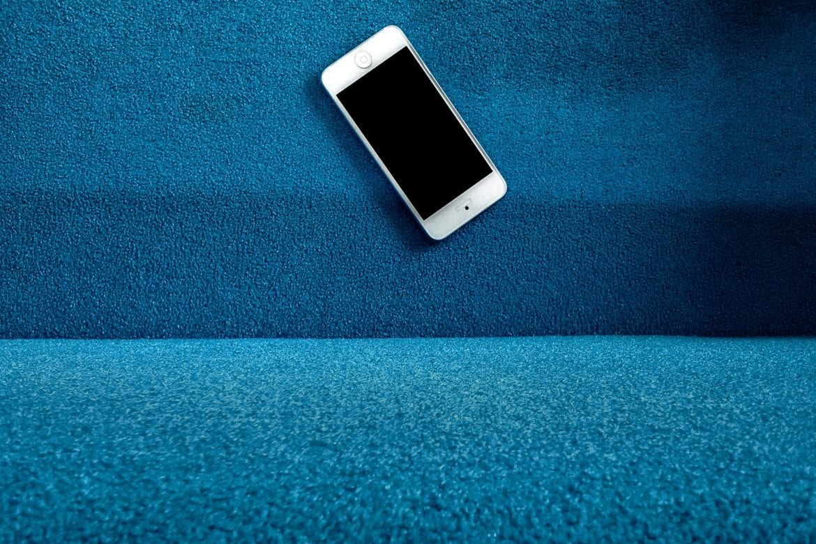 smartphone on the floor