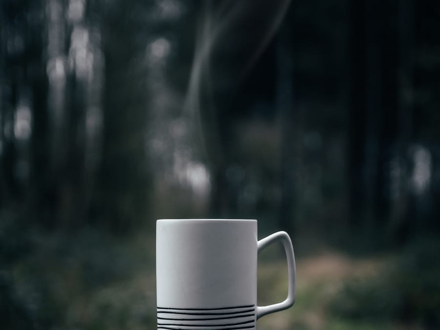 coffee cup outside